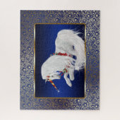 Royal Blue Gold Fantasy Holiday Unicorn Legpuzzel (Verticaal)