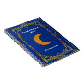 Royal Blue Gold Filigree Ramadan Notitieboek (Rechterzijde)
