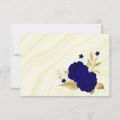 royal blue gold floral bedankkaart (Achterkant)