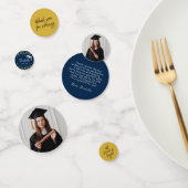 Royal Blue Gold Glitter Dust Afstuderen Bedankt Confetti (Groep)