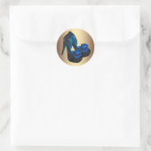 Royal Blue Gold Hoge hak Stickers (Tas)