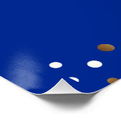 Royal Blue Gold Klasse van 2024 Custom Perfect Poster (Hoek)