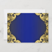 Royal Blue Gold kroonprins doop Kaart (Achterkant)