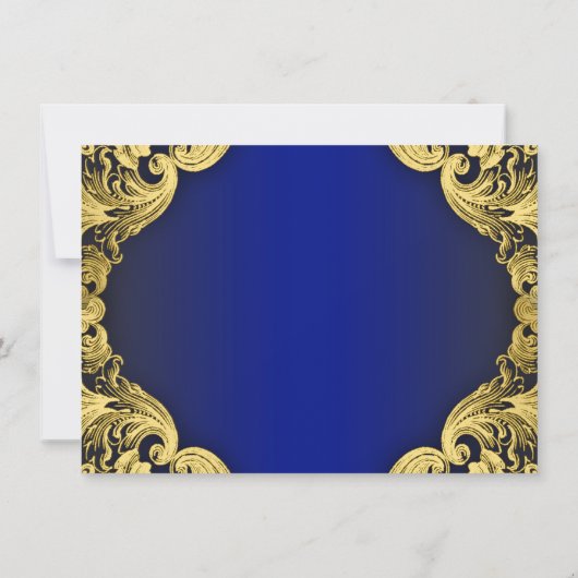 Royal Blue Gold kroonprins doop Kaart (Achterkant)