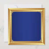 Royal Blue Gold Little Man Baby shower Kaart (Achterkant)