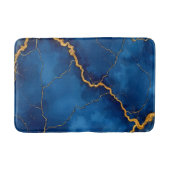 Royal Blue Gold Marble Collectie Badmat (Voorkant)