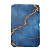 Royal Blue Gold Marble Collectie Badmat (Voorkant Verticaal)
