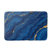 Royal Blue Gold Marble Collectie Badmat (Voorkant)
