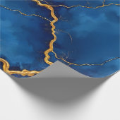 Royal Blue Gold Marble Collectie Cadeaupapier (Hoek)