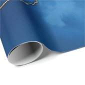 Royal Blue Gold Marble Collectie Cadeaupapier (Rol Hoek)
