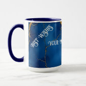 Royal Blue Gold Marble Collectie Mok (Links)
