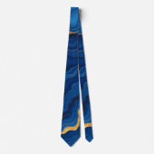 Royal Blue Gold Marble Collectie Stropdas (Voorkant)