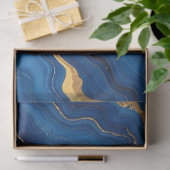 Royal Blue Gold Marble Collectie Tissuepapier (Geschenk)