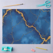 Royal Blue Gold Marble Collectie Tissuepapier (Craft)