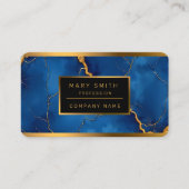 Royal Blue Gold Marble Collectie Visitekaartje (Voorkant)