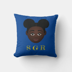 Royal Blue & Gold Message Sierkussen
