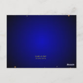 Royal Blue Gold Popular Save the date Briefkaart (Achterkant)