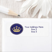 Royal Blue Gold Prince Adresetiketten Etiket (Insitu)