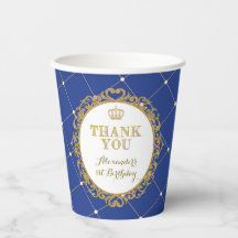 Royal Blue Gold Prince Baby Birthday Party