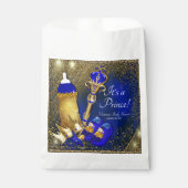 Royal Blue Gold Prince Baby shower Bedankzakje (Voorkant)