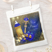 Royal Blue Gold Prince Baby shower Bedankzakje