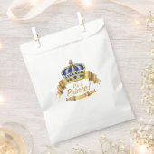 Royal Blue Gold Prince Baby shower Bedankzakje (Geknipt)