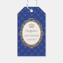 Royal Blue Gold Prince Baby shower Favor Cadeau La Cadeaulabel