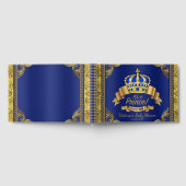Royal Blue & Gold Prince Baby shower Gastboeken Gastenboek (Volledig)