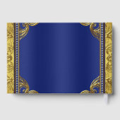 Royal Blue & Gold Prince Baby shower Gastboeken Gastenboek (Achterkant)