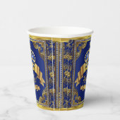 Royal Blue Gold Prince Baby shower papieren bekers (Rechts)