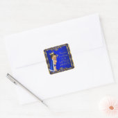 Royal Blue Gold Prince Baby shower Stickers (Envelop)
