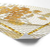 Royal Blue Gold Prince Baby shower Welkom Poster (Hoek)