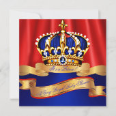 Royal Blue Gold Prince Boy Regal Red Kaart (Voorkant)