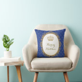 Royal Blue Gold Prince Nursery Decor Pillow Kussen (Stoel)