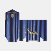 Royal Blue Gold Prince Verjaardag Bedankdoosjes (Uitgevouwen)