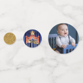 Royal Blue Gold Prince Verjaardag Confetti (Voorkanten)