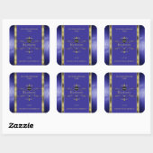 Royal Blue Gold Product Labels Glitter Border Logo (Vel)