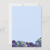 Royal Blue Gold Roos Elegant Quince Quinceanera Kaart (Achterkant)