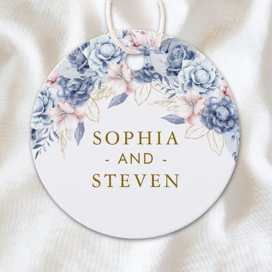 Royal Blue & Gold Wedding  Bedankjes Labels