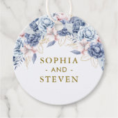 Royal Blue & Gold Wedding  Bedankjes Labels (Voorkant)