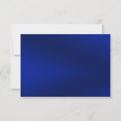 Royal Blue & Gold Wedding RSVP Kaartje (Achterkant)