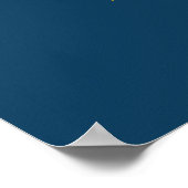 Royal Blue Goud Quantum Engineer Print (Hoek)