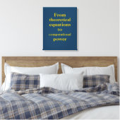 Royal Blue Goud Quantum Engineer Print (Insitu (Slaapkamer))