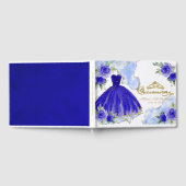 Royal Blue Gown Floral Quinceanera Gastenboek (Volledig)