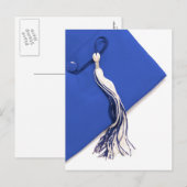 Royal Blue Graduation Cap en Tassel Briefkaart (Voorkant / Achterkant)