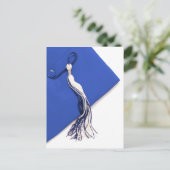Royal Blue Graduation Cap en Tassel Briefkaart (Staand voorkant)
