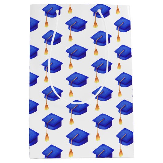 Royal Blue Graduation Cap High School Afstuderen Medium Cadeauzakje (Voorkant)