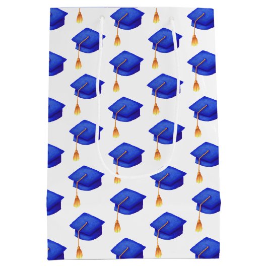 Royal Blue Graduation Cap High School Afstuderen Medium Cadeauzakje (Achterkant)
