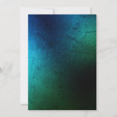 ROYAL BLUE green Floral bouquet ELEGANT WEDDING Kaart (Achterkant)