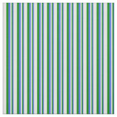 Royal Blue, Green & Light Cyan Lines Stof (Swatch)